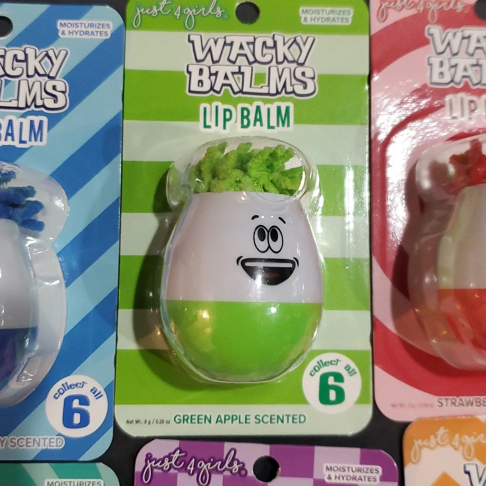 2 pack wacky balms flavored scented‎ lip balms brand new